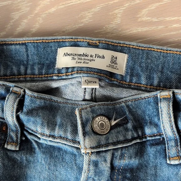 Abercrombie & Fitch Blue Distressed Women Jeans - Picture 2 of 5